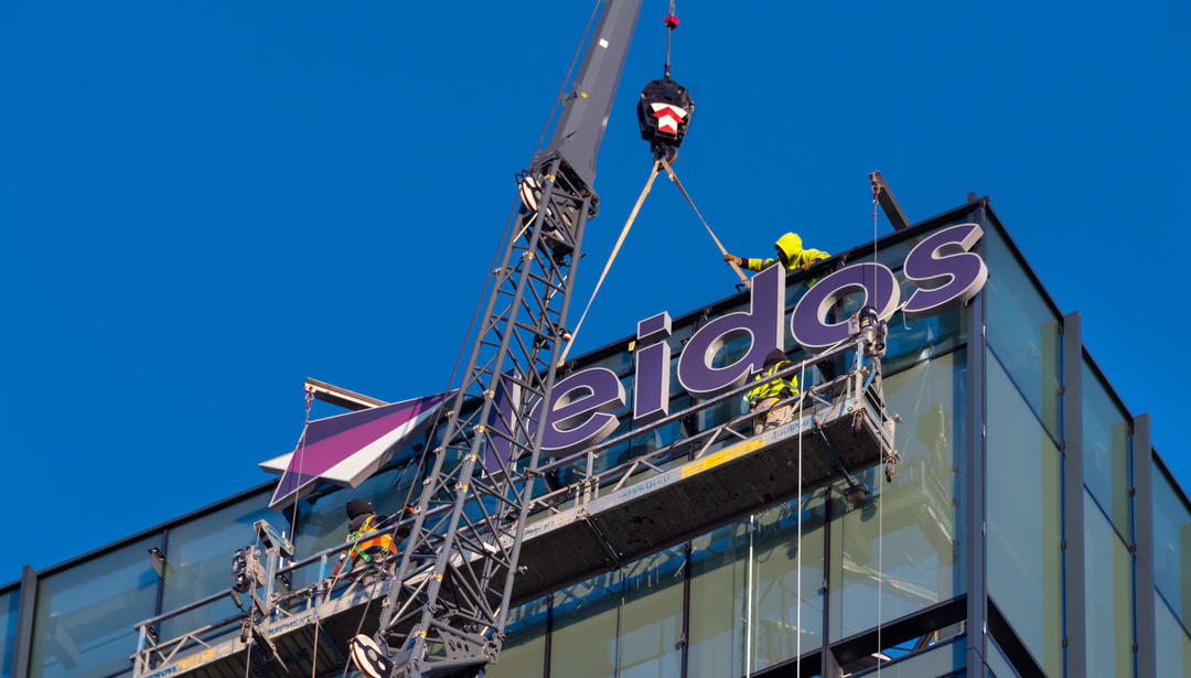 Construction on HQ Leidos building