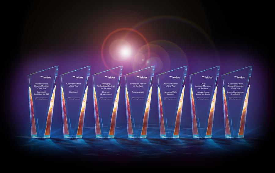 row of seven awards given at 2024 Supplier & Innovation Technology Symposium