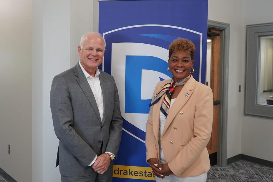 Leidos CEO Tom Bell and Drake State President Dr. Patricia Sims